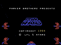Star Wars The Arcade Game title screen for Colecovision